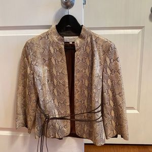 Karen Millen Snake Leather Jacket. Size S